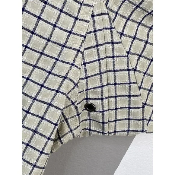 LL Bean Outdoors Textured Long Sleeve Shirt Camping Men’s L Reg Khaki Check - Picture 9 of 16